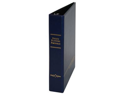 Deluxe Blue Estate Planning Binder - 2" D-Ring